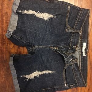 Distressed shorts